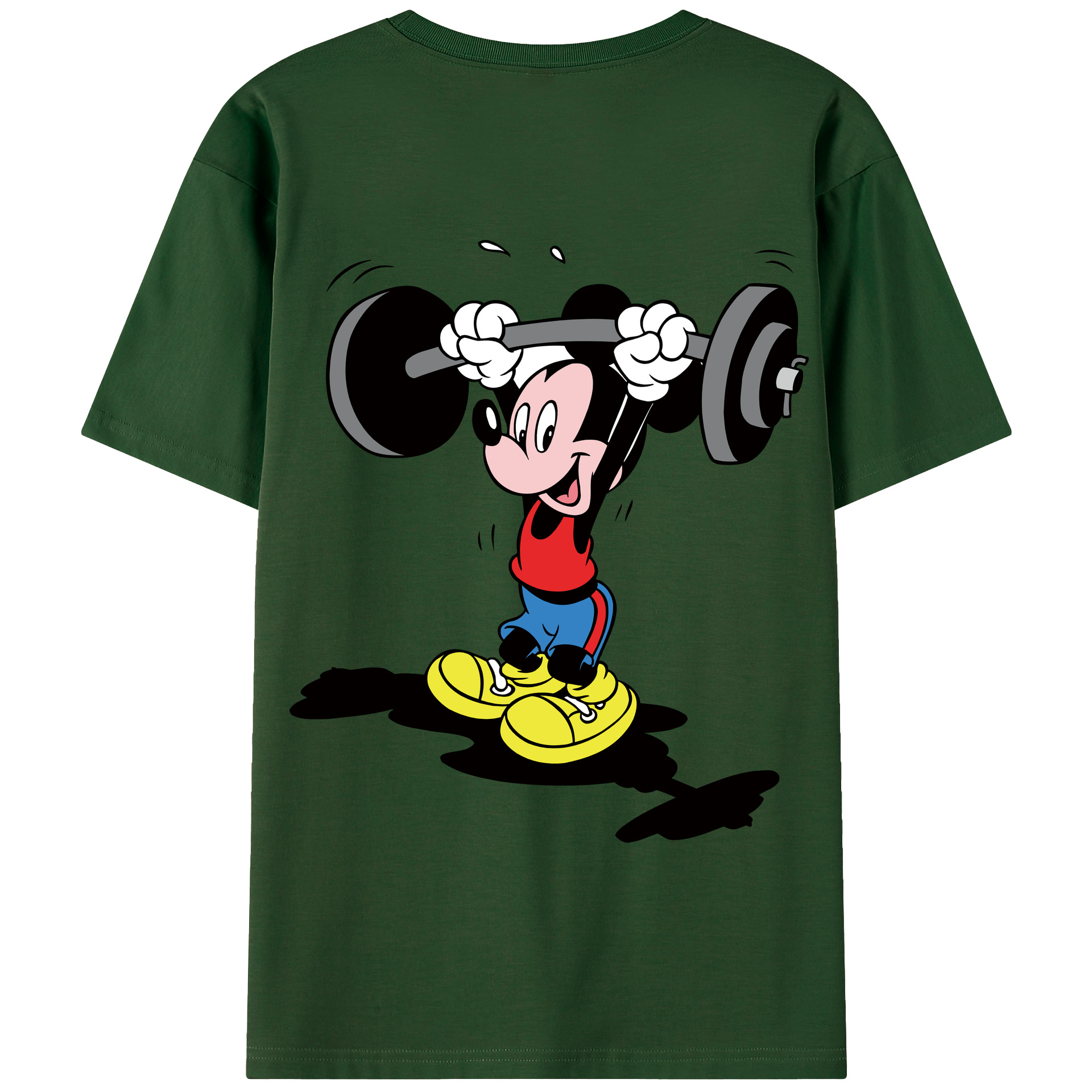 （画像用） ミッキーマウス Mickey Mouse 綿100％半袖Tシャツ（背面プリント）